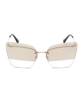 Buy Tom Ford Rimless Butterfly Sunglasses | Gold Color Women | AJIO LUXE