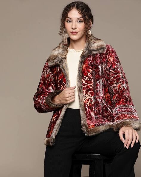 Girl Holiday Red Faux Fur Cropped Jacket by Janie and Jack