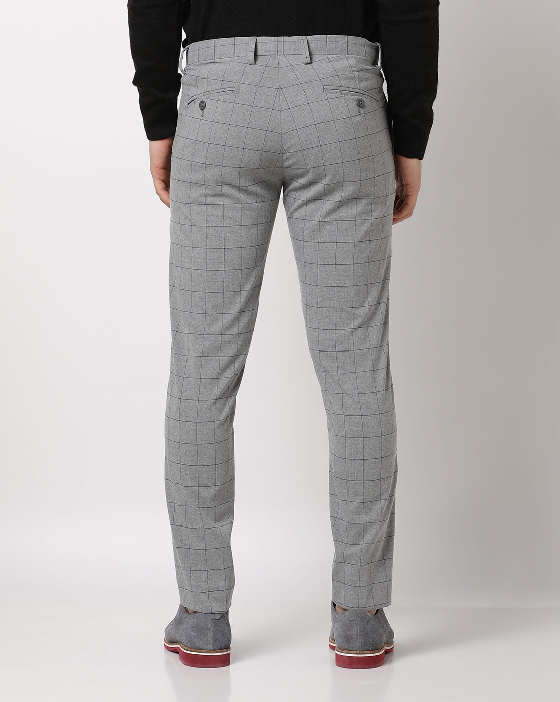 Men Winter Clothes Black Check Skinny Smart Pants Trousers - China Casual  Pants and Cotton Pants price | Made-in-China.com