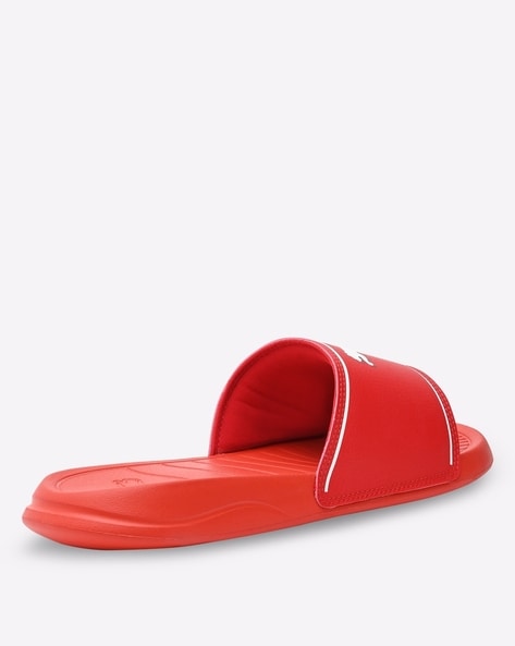 Lacoste best sale red slides