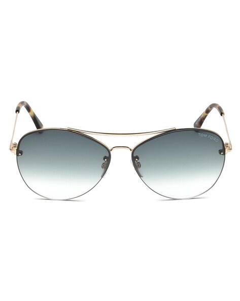 Buy Tom Ford Aviator Sunglasses with Top Bar | Gold Color Women | AJIO LUXE