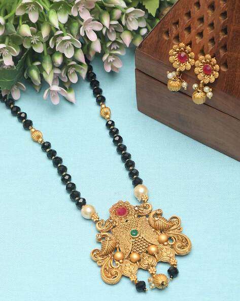 Mangalsutra with Earrings – Oshri Accessories