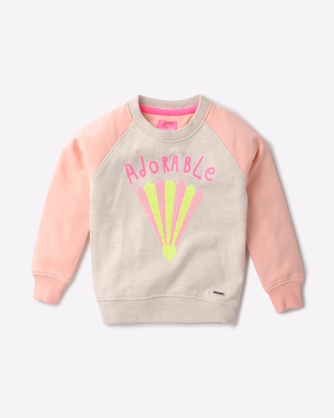 Wingsfield Printed Sweatshirt with Raglan Sleeves