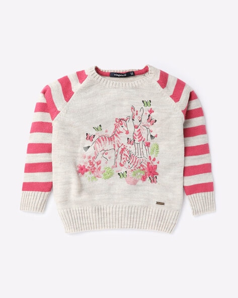 Wingsfield Printed Sweatshirt with Raglan Sleeves