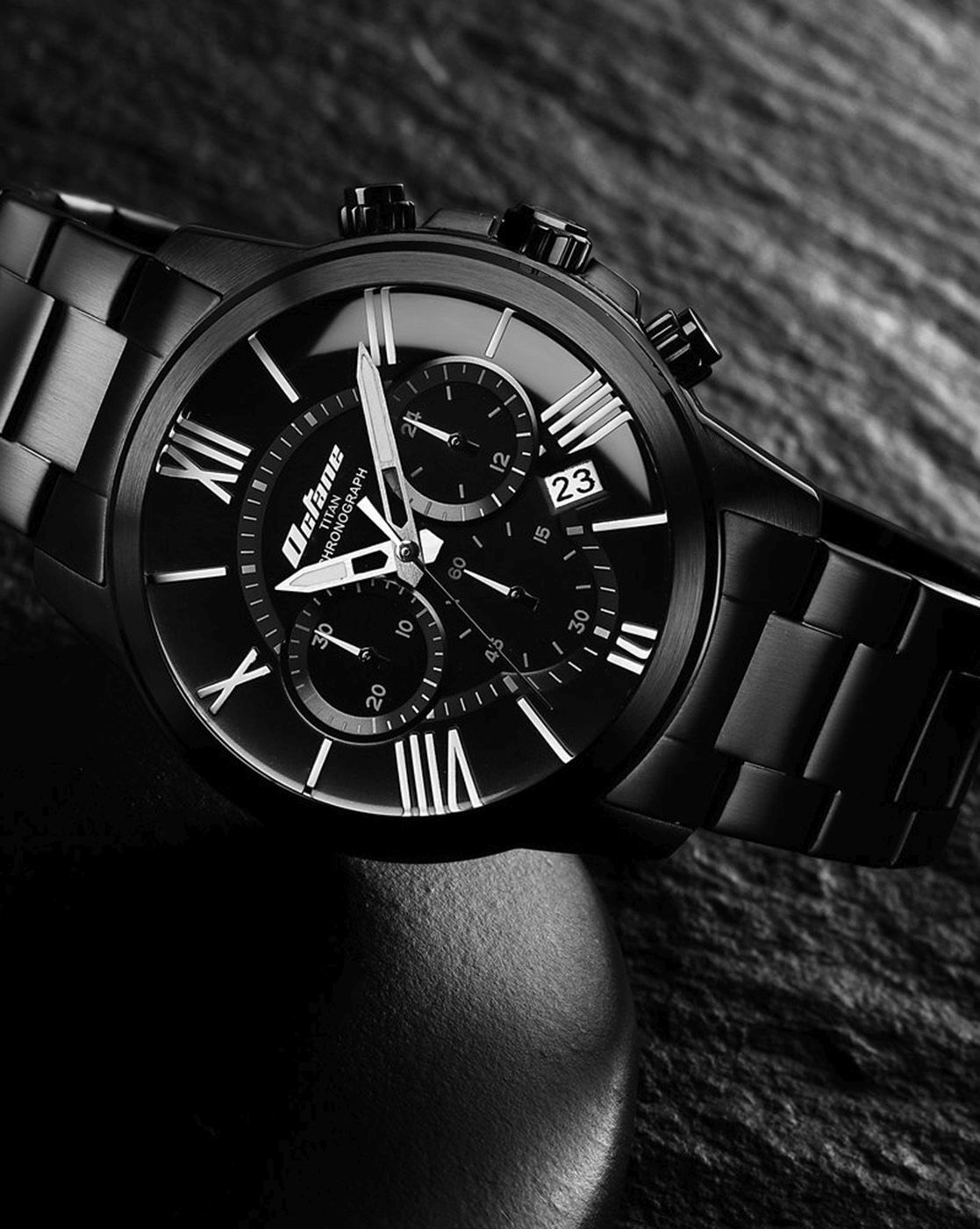 Titan full black online watch