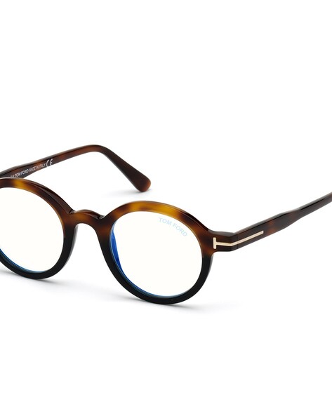 Buy Tom Ford Round Shaped Plastic Frames | Brown Color Men | AJIO LUXE