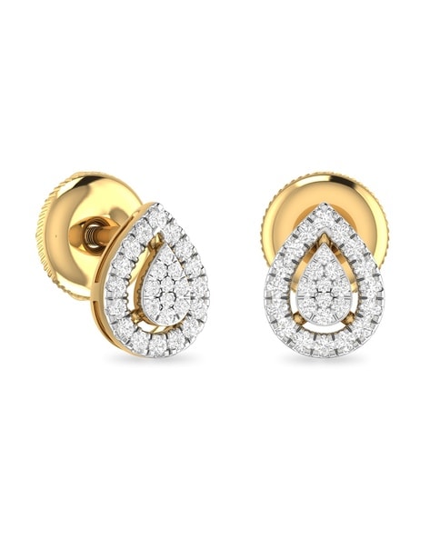 Modern Stud Diamond Earrings Manufacturer Supplier from Surat India