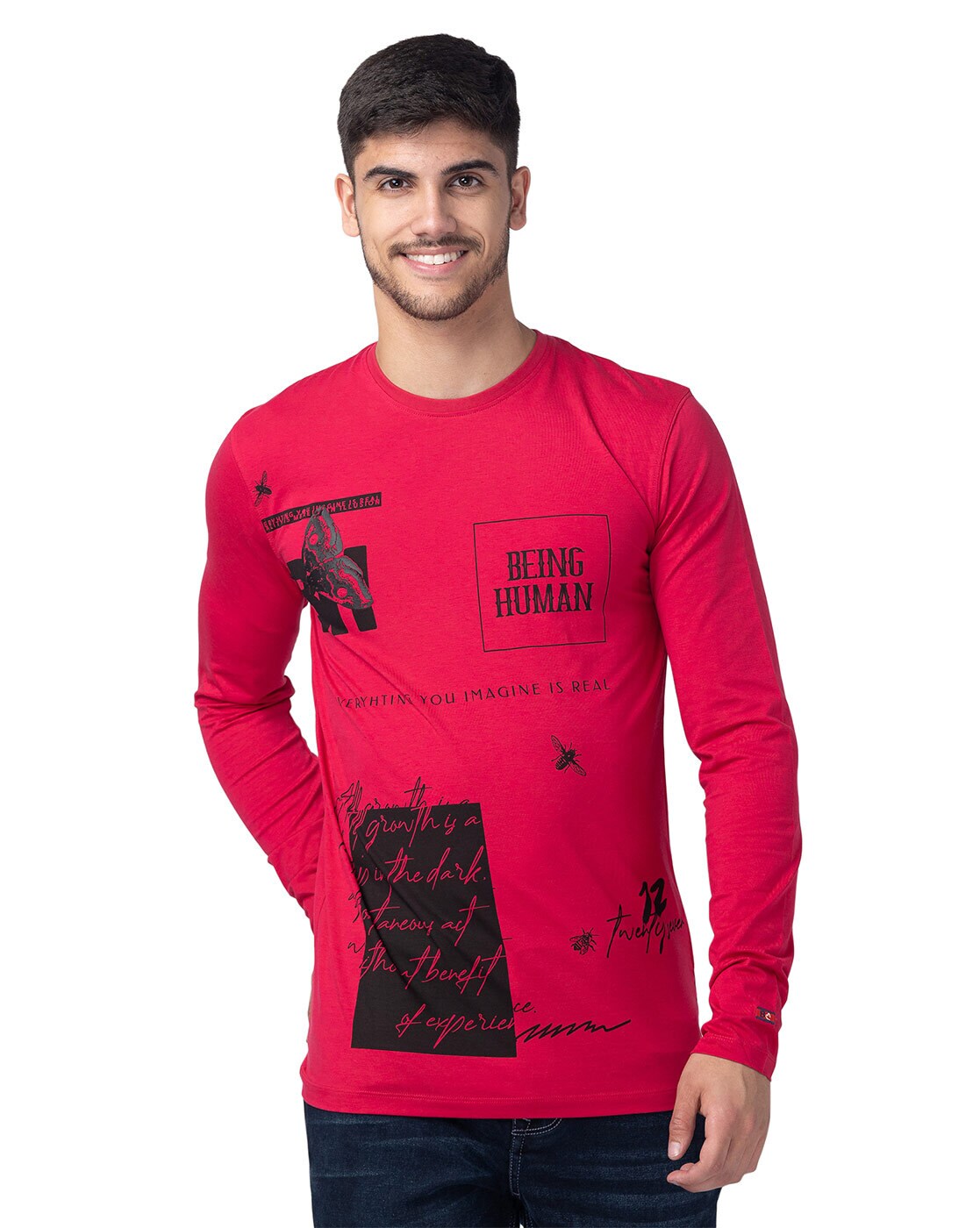 Being human red t shirt online