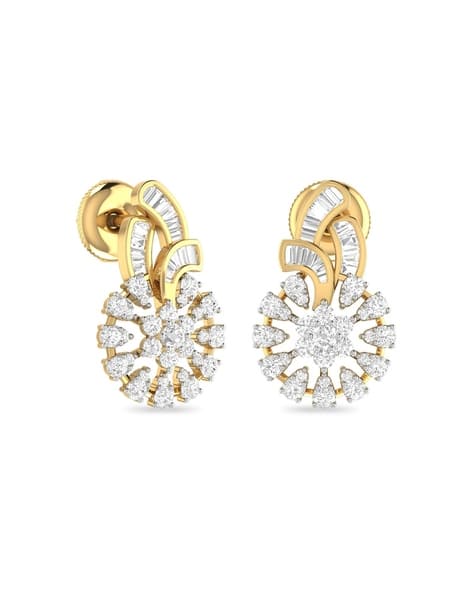 18k gold pc chandra jewellers diamond earrings