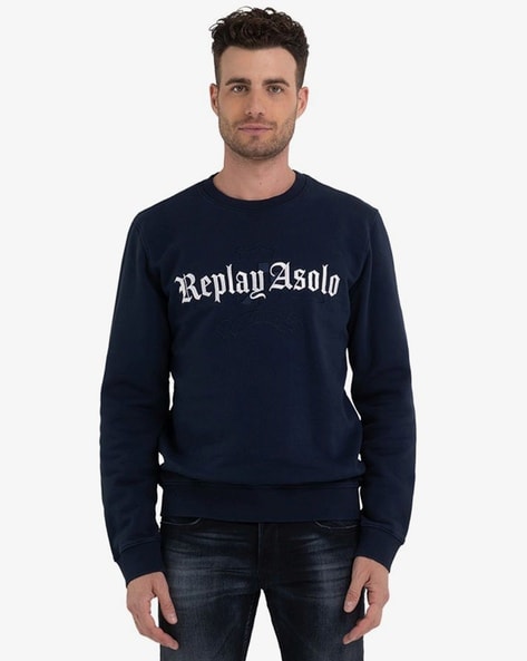 Buy Blue Sweatshirt Hoodies for Men by REPLAY Online Ajio