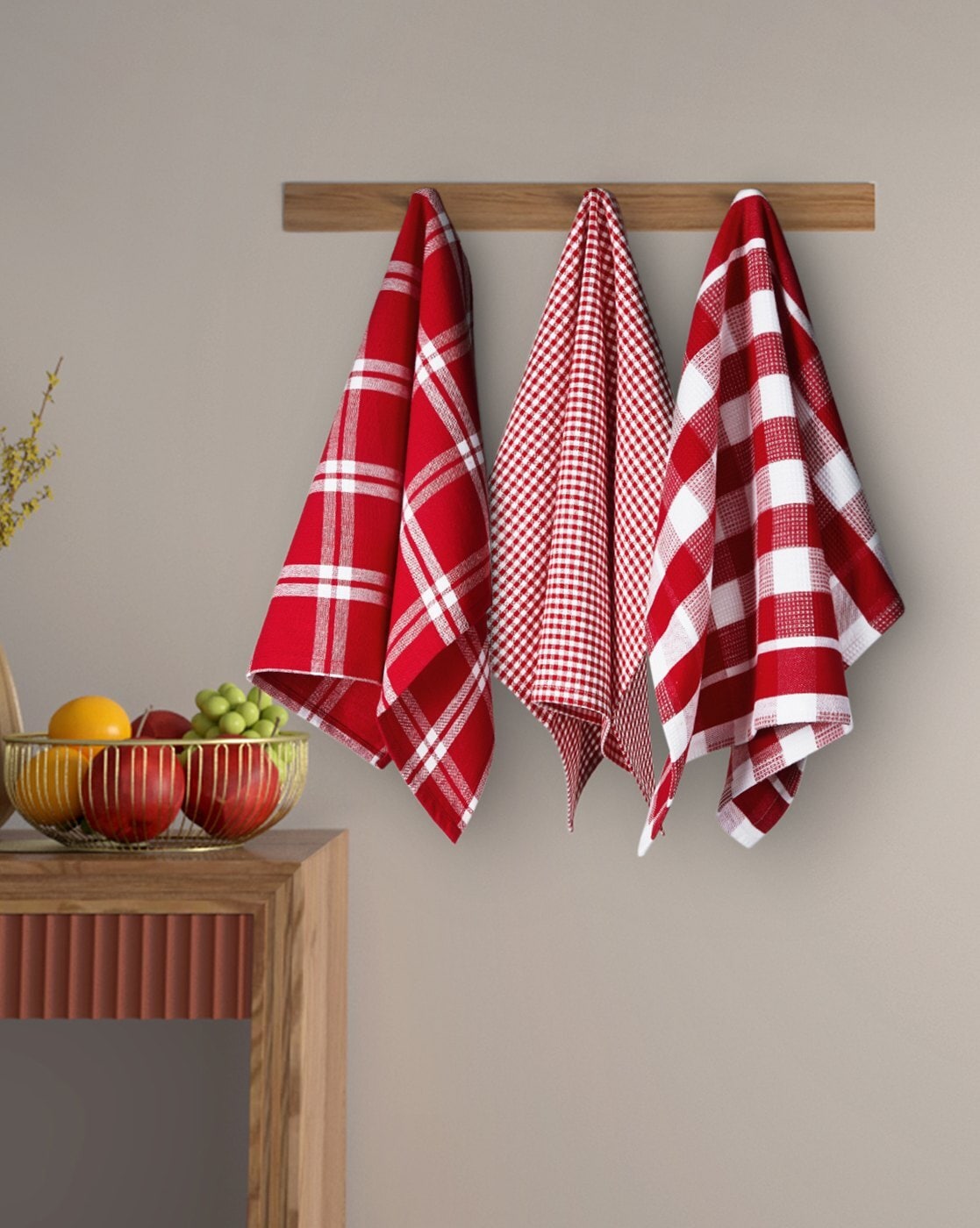 Buy Red & White Kitchen Linen for Home & Kitchen by PORTICO Online