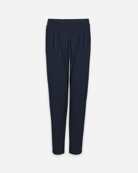 Buy Navy Blue Trousers & Pants for Women by Marks & Spencer Online