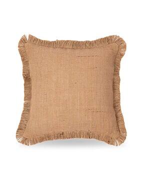 anwyn Square Cushion Cover with Fringe Lace 16" X 16"-picture-13