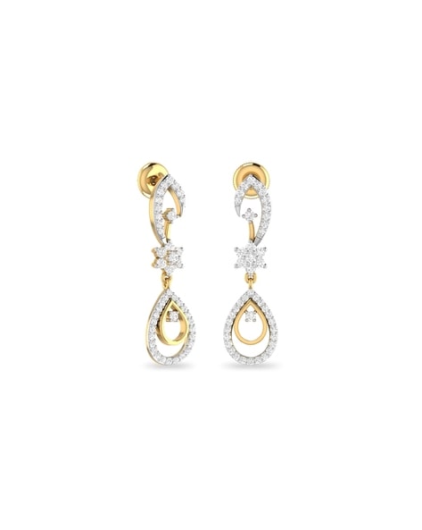 Buy Mia by Tanishq 18 KT Yellow Gold Sparkling Diamond Stud Earrings at  Amazon.in