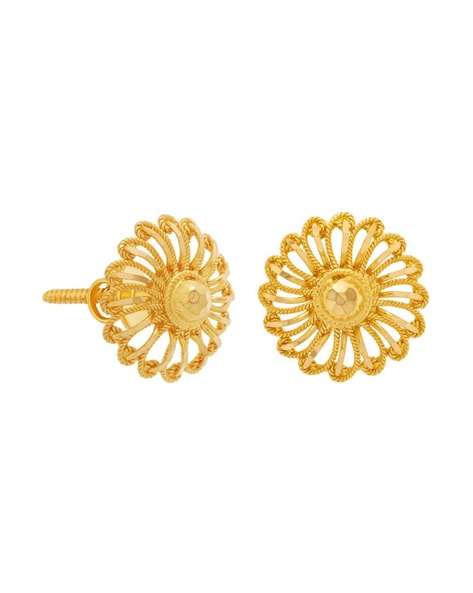 Daisy Gold Earrings 22 Karat – aabhushan Jewelers