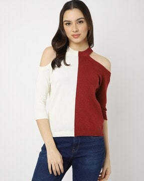 Vencano cold shoulder discount tops