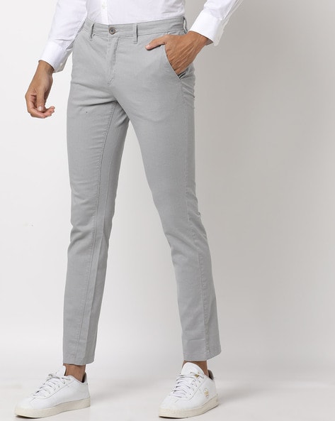 Buy Bandit Grey Slim Fit Trousers  Trousers for Men 1230582  Myntra