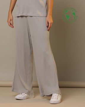 Relaxed Fit Organic Cotton Wide-Leg Pants