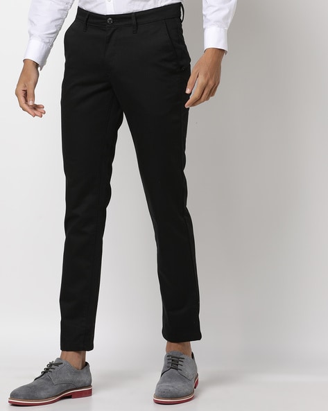 John Players Slim Fit Men Black Trousers - Buy John Players Slim Fit Men  Black Trousers Online at Best Prices in India | Flipkart.com