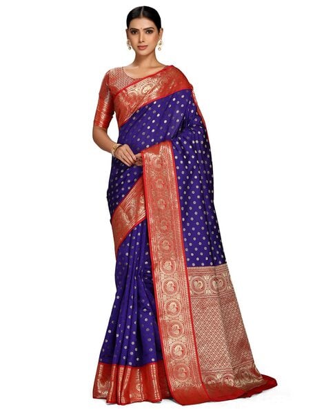 Buy Orange Sarees for Women by SATRANI Online | Ajio.com