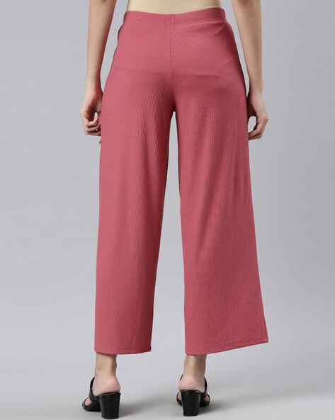 Buy Rusty Pink Trousers & Pants for Women by Go Colors Online