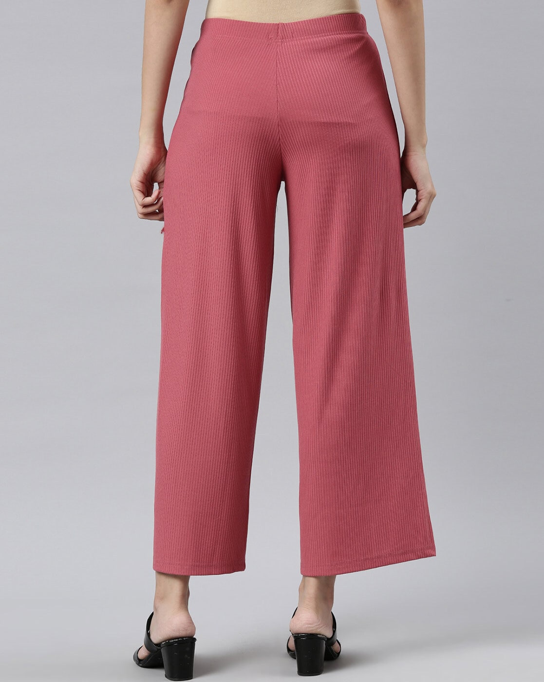 GO COLORS Mid Rise Trousers M (Baby Pink) in Vadodara at best