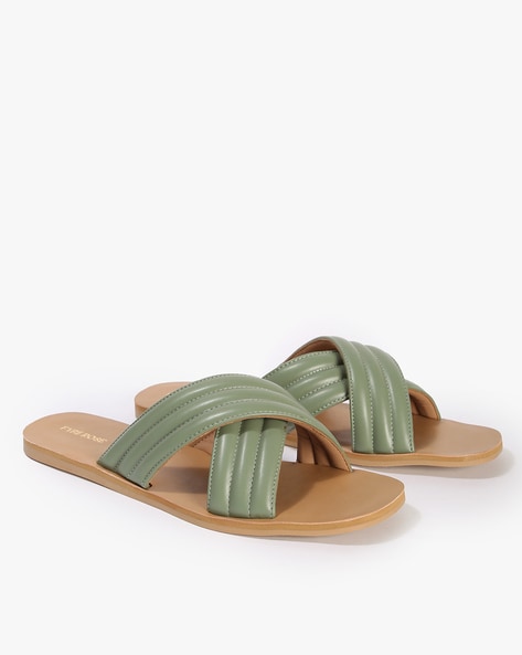 Quilted discount sandals zara