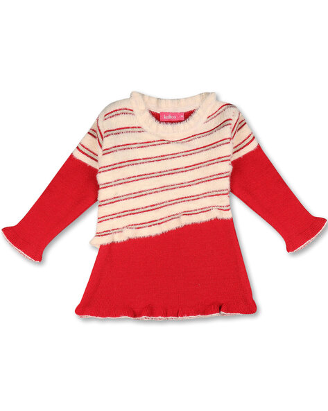 SHEIN Kids EVRYDAY Toddler Girls Raglan Sleeve Cable Knit Sweater Dress |  SHEIN USA