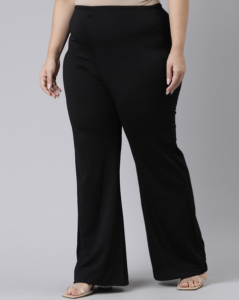 Buy Black Trousers & Pants for Women by Go Colors Online