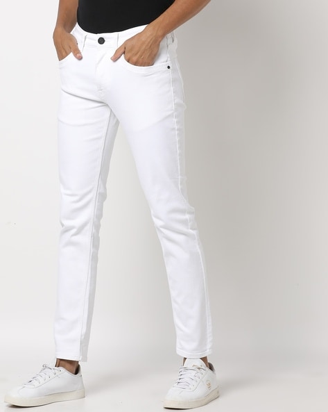 Share 70+ white denim ankle pants