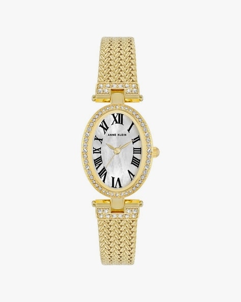 Amazon.com: Anne Klein Women's AK/2208CHGB Premium Crystal Accented  Gold-Tone Mesh Bracelet Watch : Clothing, Shoes & Jewelry
