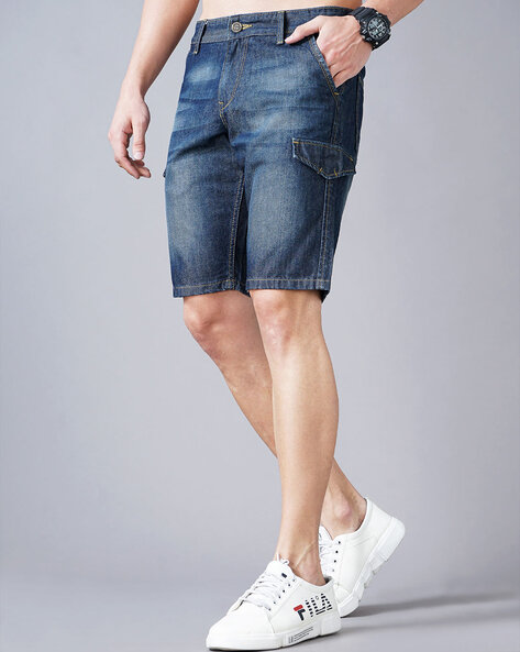 Buy Blue Shorts & 3/4ths for Men by JEAN CAFÉ Online