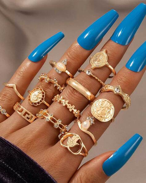 Buy Gold-Toned Rings for Women by Jewels galaxy Online