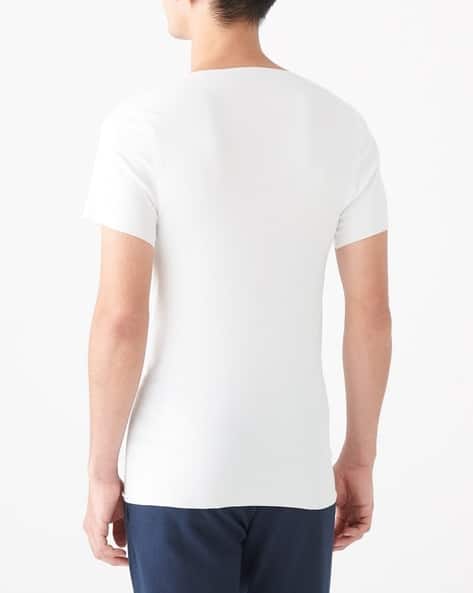 Price History of MUJI Complete Seamless V-Neck T-Shirt from Ajio