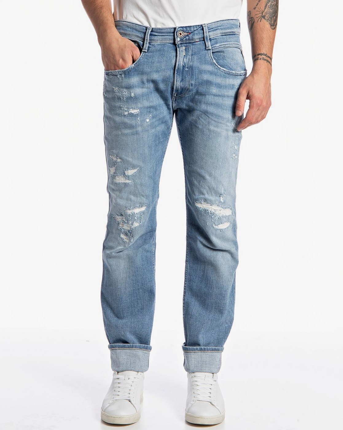 Men's Aged Eco 20 Years slim fit Anbass jean - REPLAY Online Store