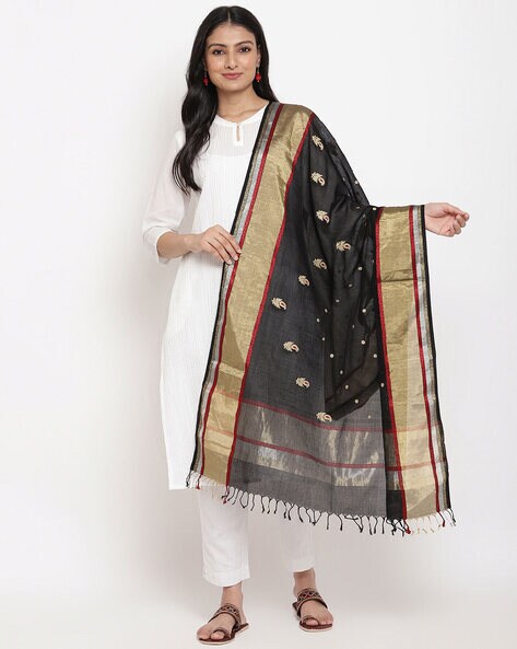 Dupatta with Contrast Border Price in India