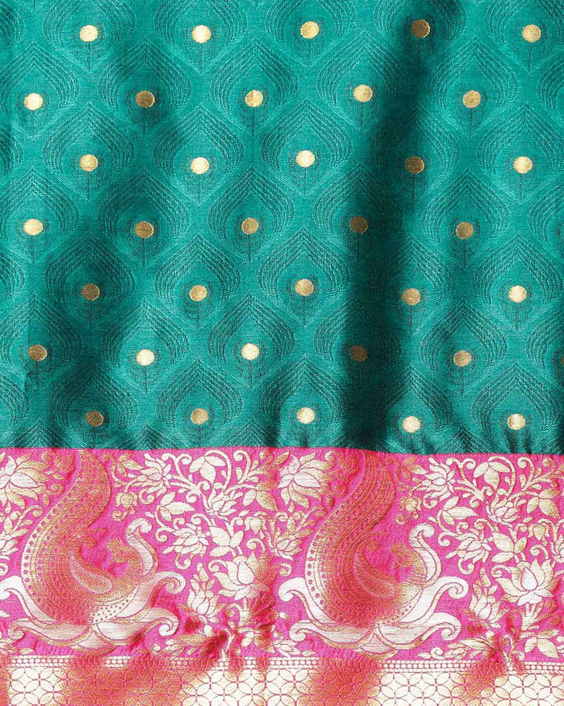 Buy Teal Sarees for Women by Dwini Online