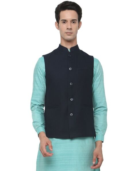 Buy Reversible Yellow and Mustard Men Nehru Jacket Pure Cotton Handloom for  Best Price, Reviews, Free Shipping