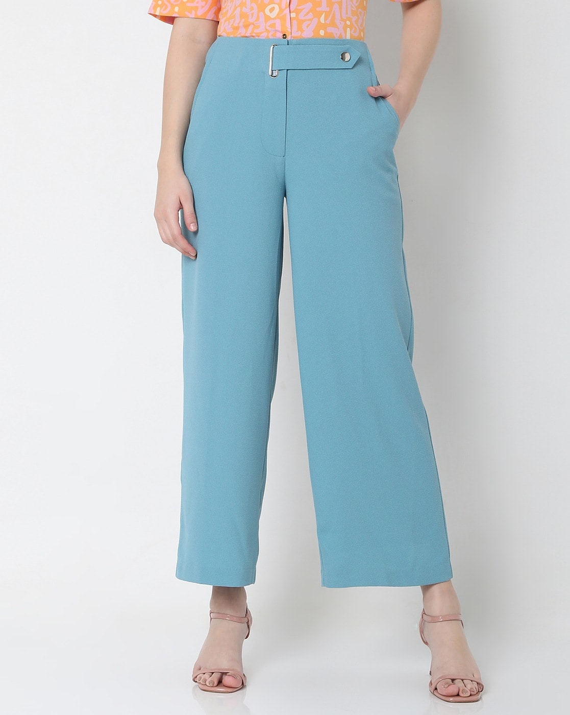 VERO MODA Trousers and Pants  Buy VERO MODA Women Solid Beige Pant Online   Nykaa Fashion