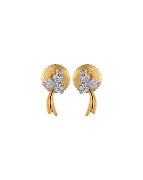 0.7ct Diamond Stud Earrings in Yellow Gold | KLENOTA