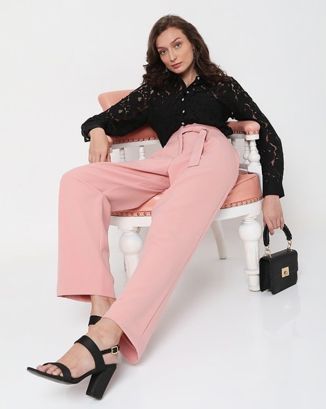 Buy Coral Blush Trousers & Pants for Women by Vero Moda Online