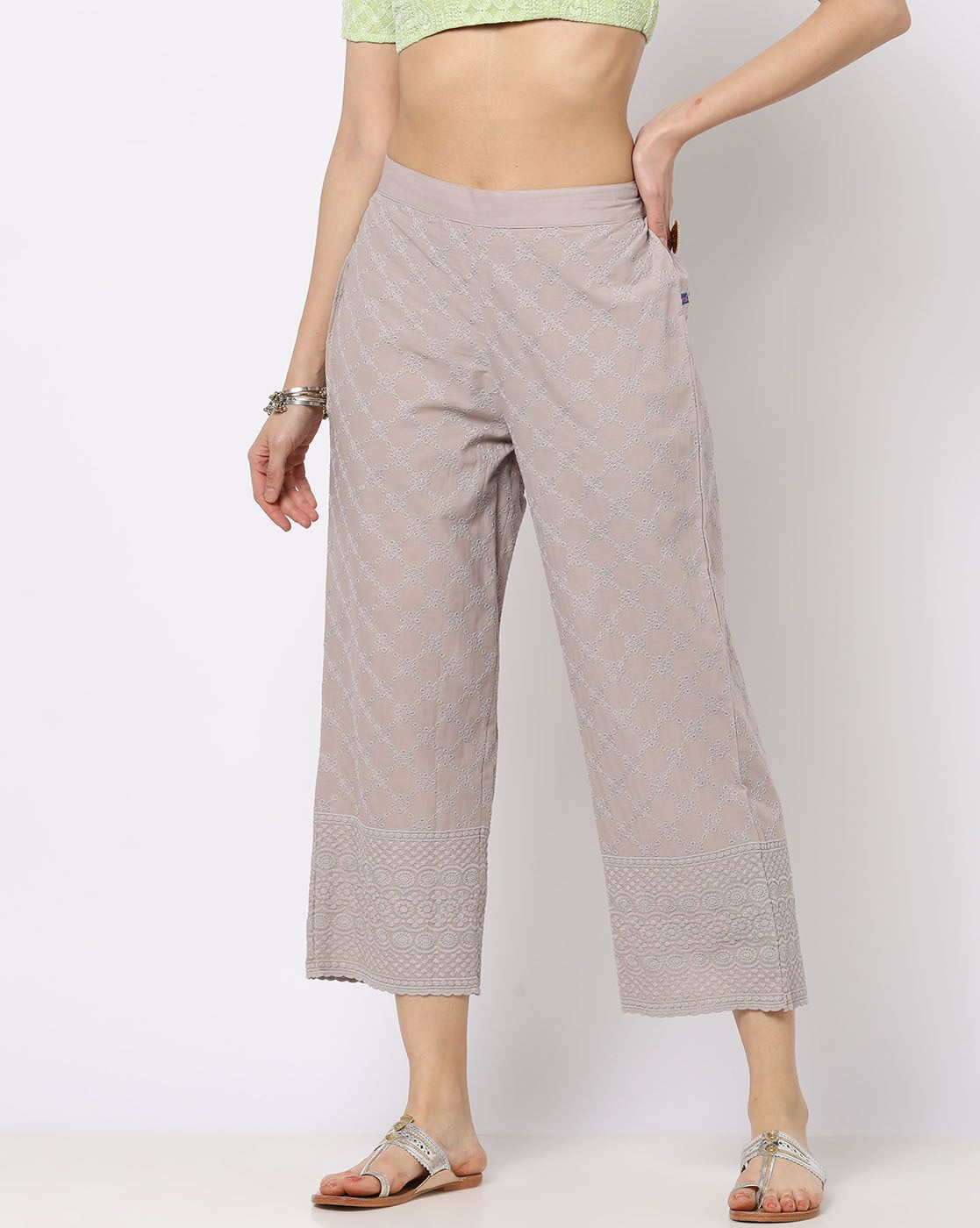 plazzo Regular Fit Women Grey Trousers  Buy plazzo Regular Fit Women Grey  Trousers Online at Best Prices in India  Flipkartcom