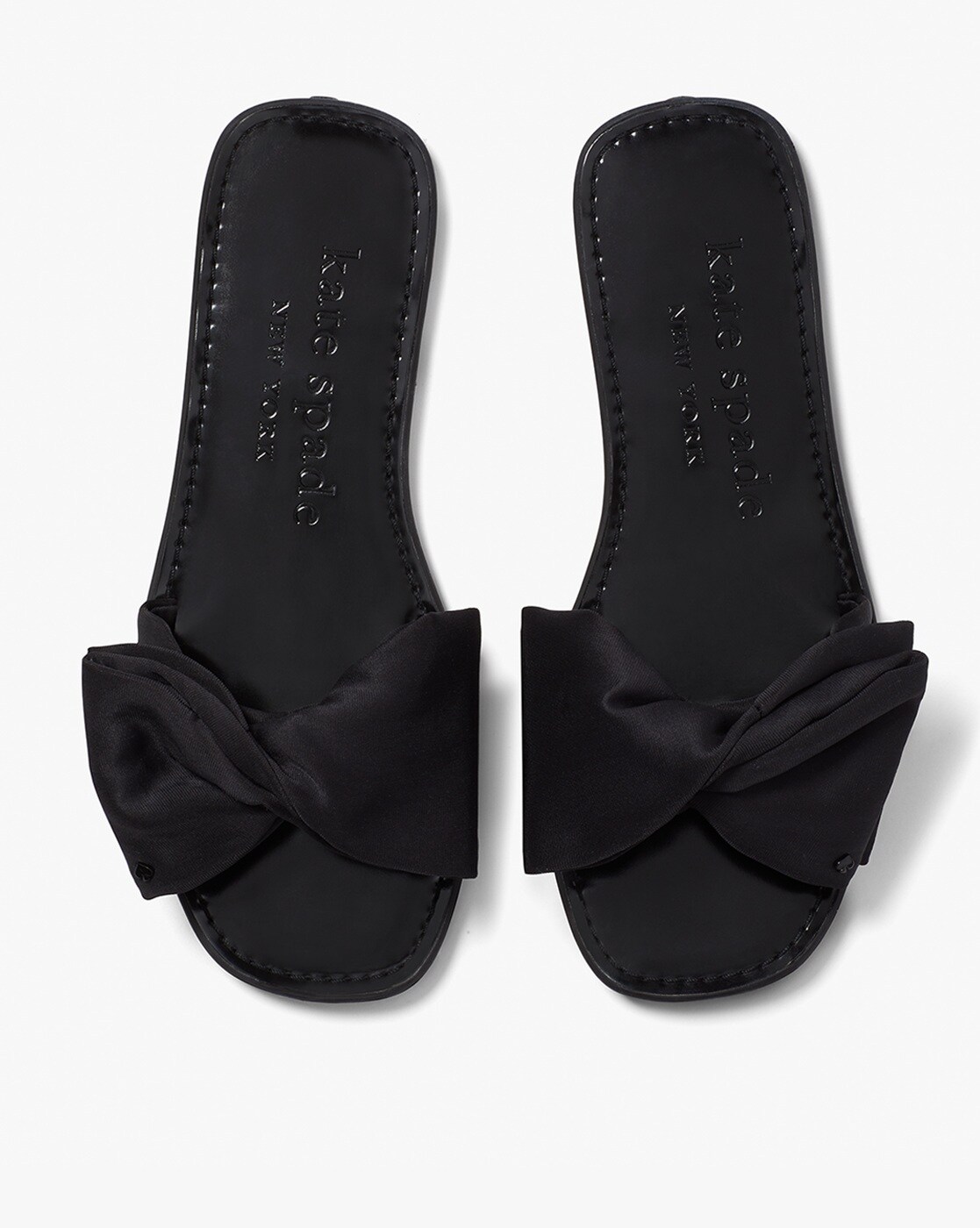 Kate spade black on sale bow flip flops