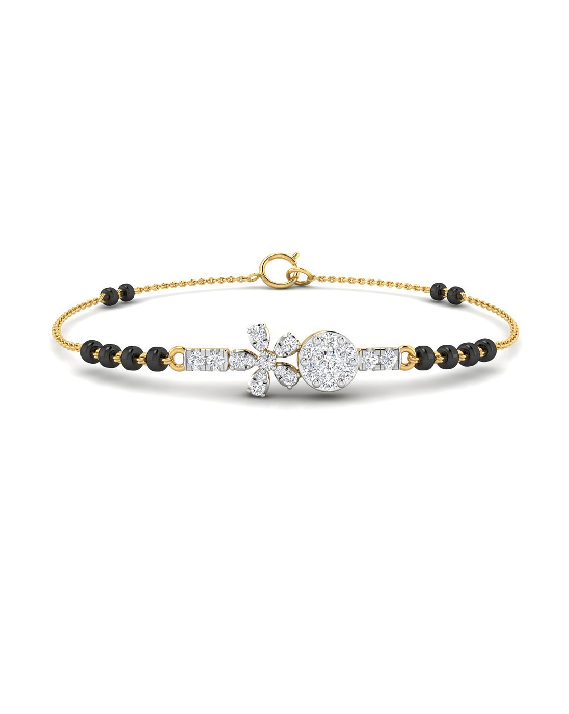 14K White Gold Buttercup Diamond Tennis Bracelet with Rectangle Stations   Diamond bracelet design Fashion bracelets gold Jewelry bracelets gold