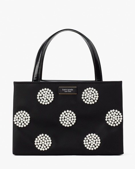 Buy KATE SPADE Sam Icon Pearl Embellished Small Tote Bag | Black Color  Women | AJIO LUXE