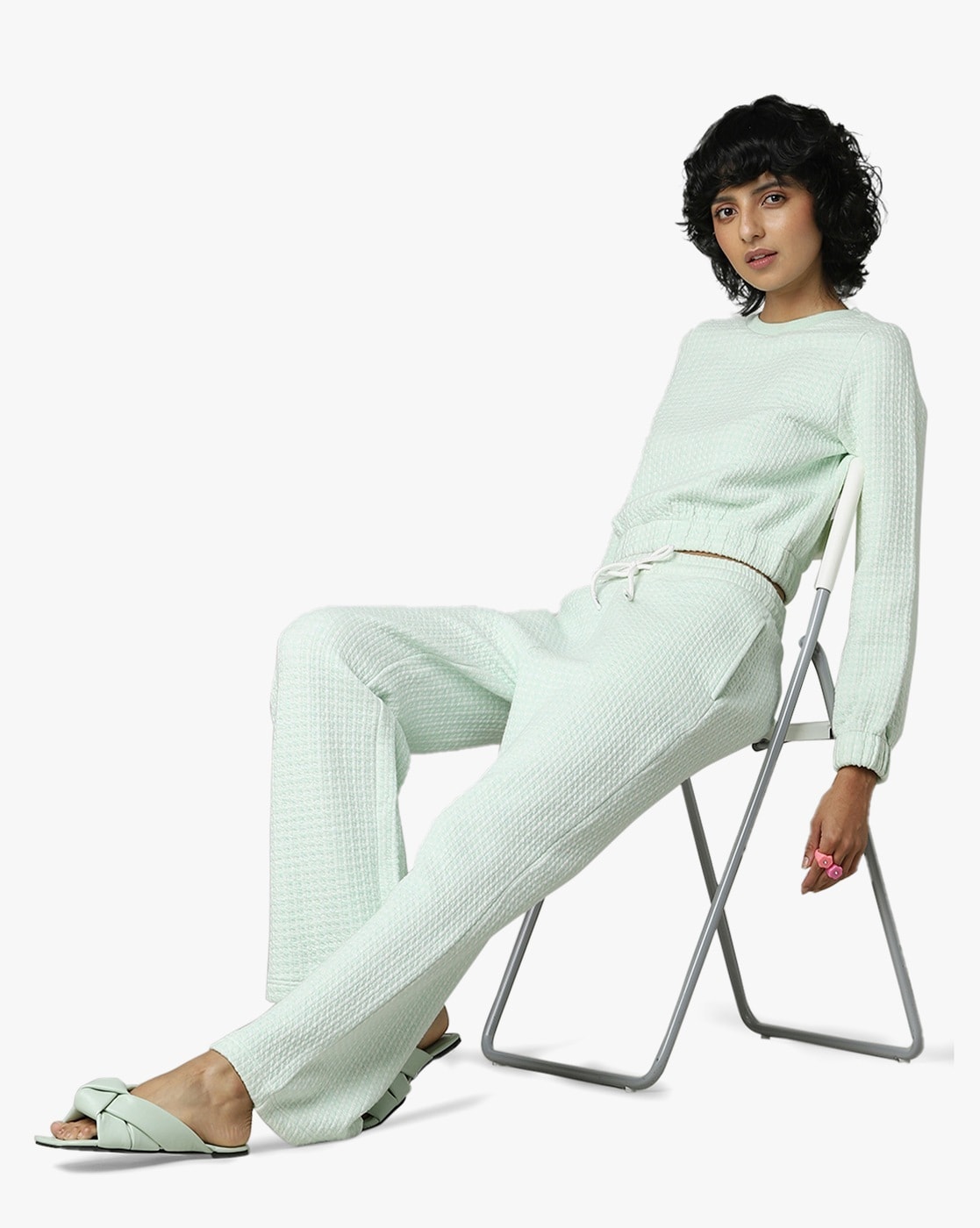 Buy Hint of Mint Track Pants for Women by ONLY Online