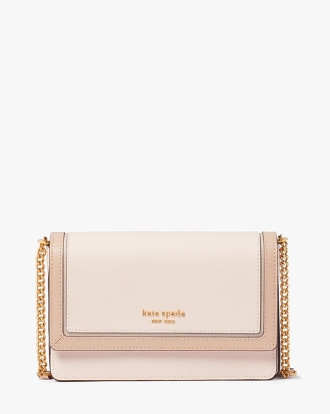 Buy KATE SPADE Morgan Colourblock Flap Chain Wallet | Pink Color Women |  AJIO LUXE