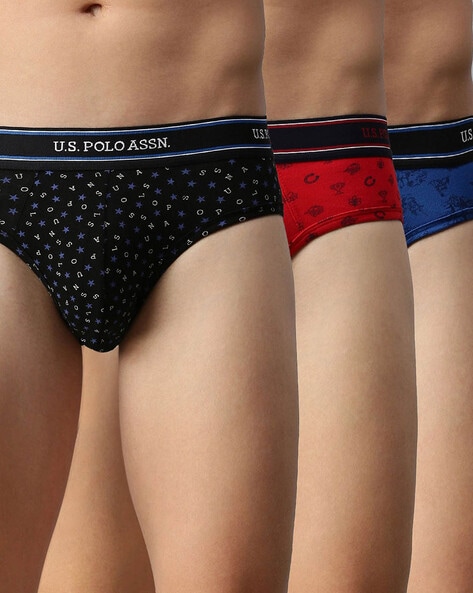 U.S. Polo Assn. Men's Cotton Stretch Briefs Underwear, 3-Pack 