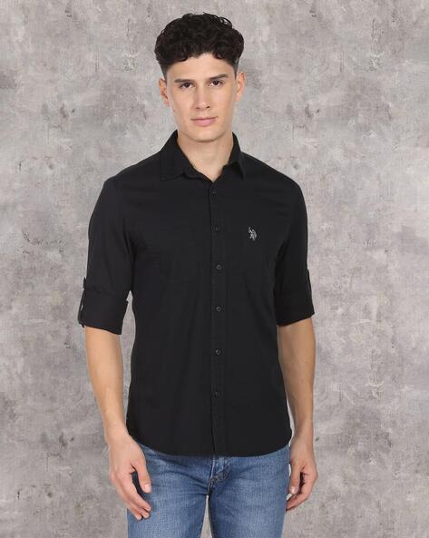 Black shirt clearance polo