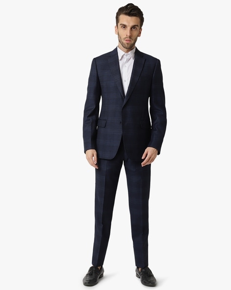 Dark blue armani suit sale